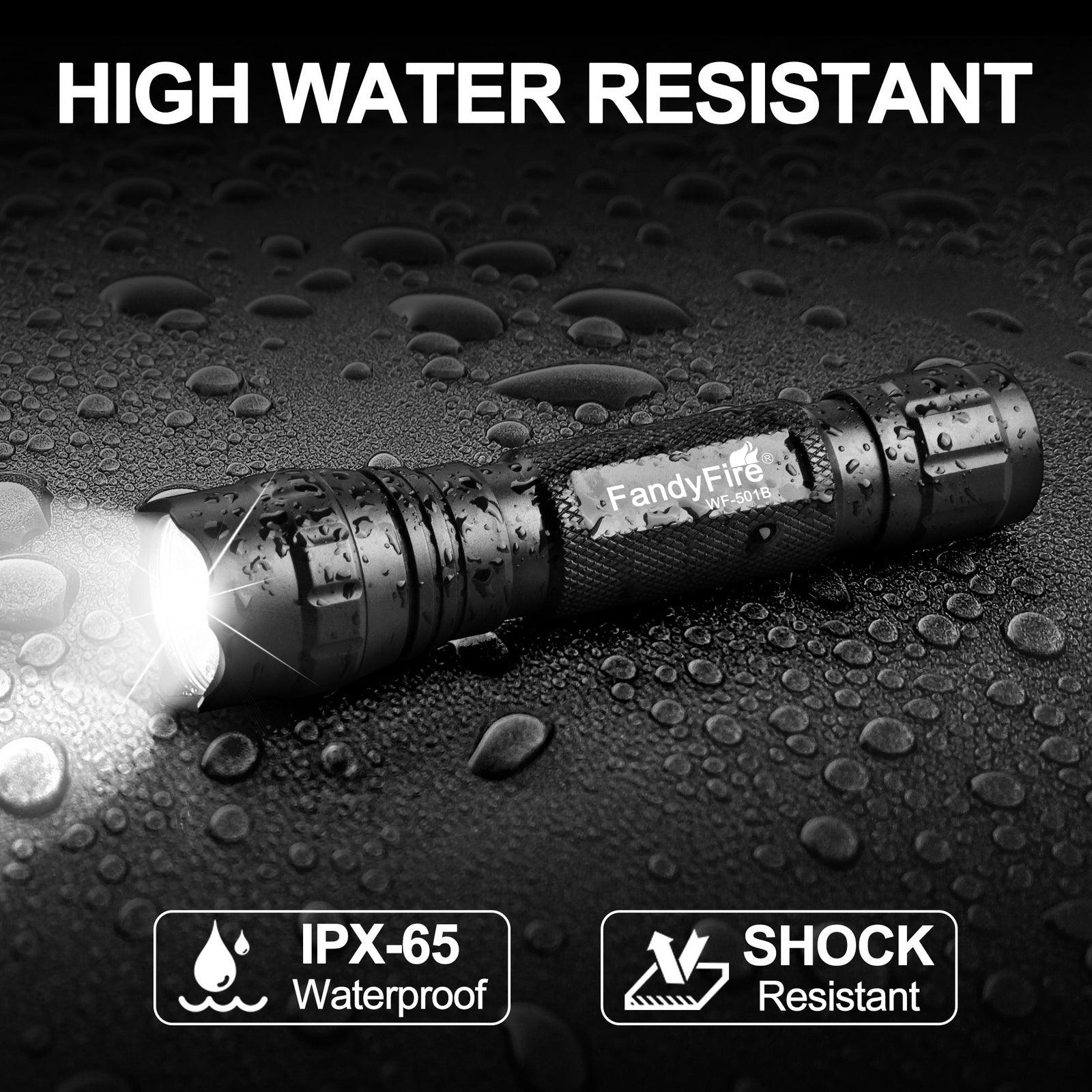 FandyFire WF-501B Tactical Flashlight With Holster - 1000LM - FandyFire