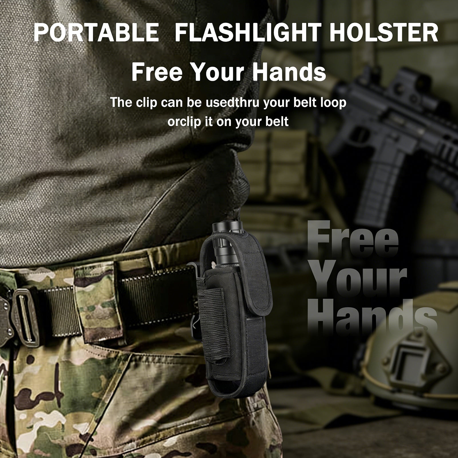 WF-501BX Tactical Rechargeable Flashlight & Holster