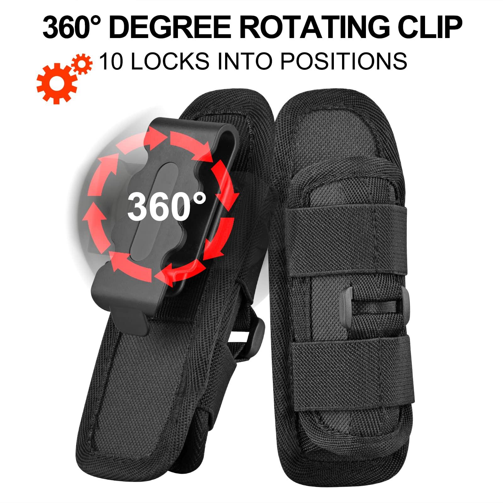 FandyFire Flashlight Holster with 360 Degrees Rotatable Clip (1PC) - FandyFire