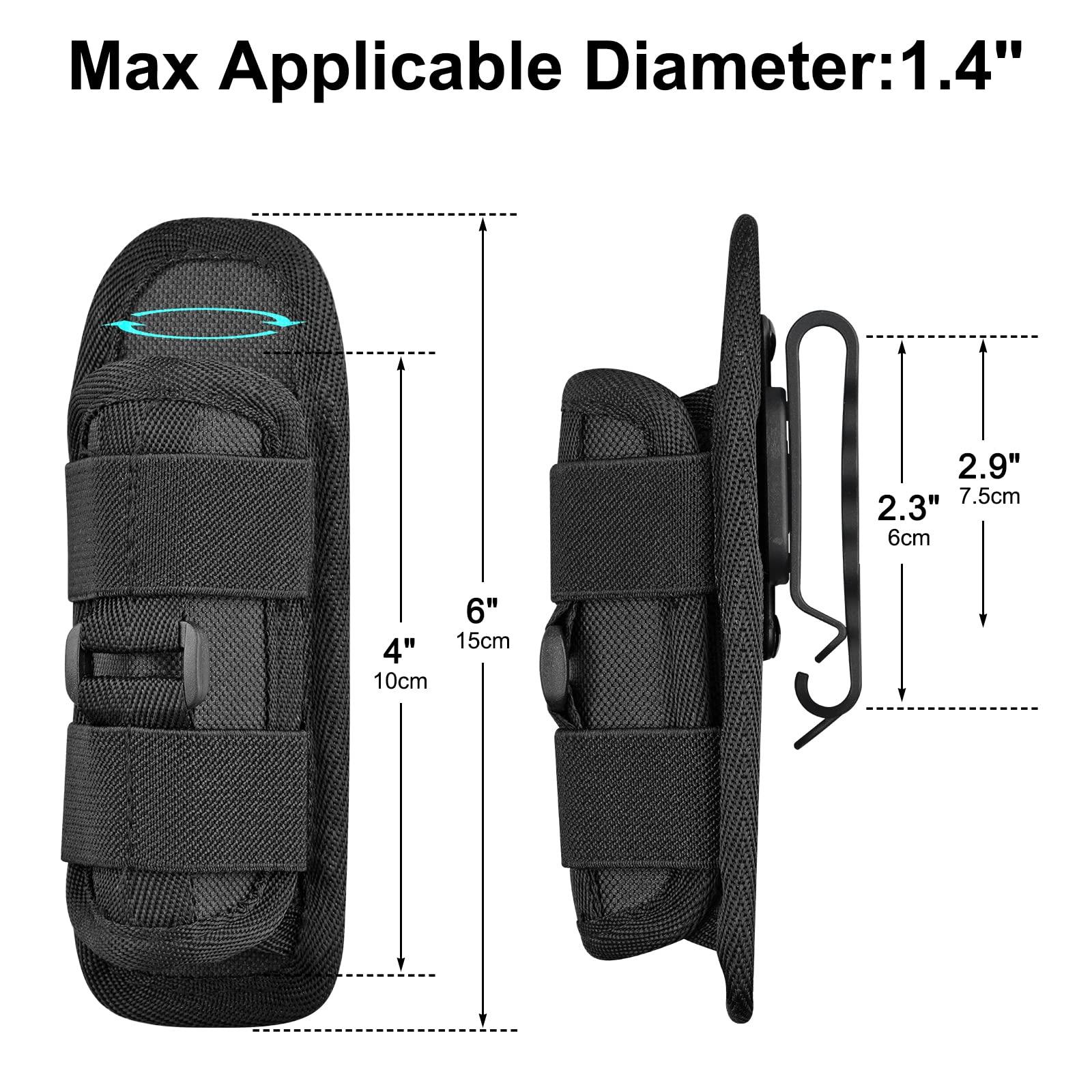 FandyFire Flashlight Holster with 360 Degrees Rotatable Clip (1PC) - FandyFire