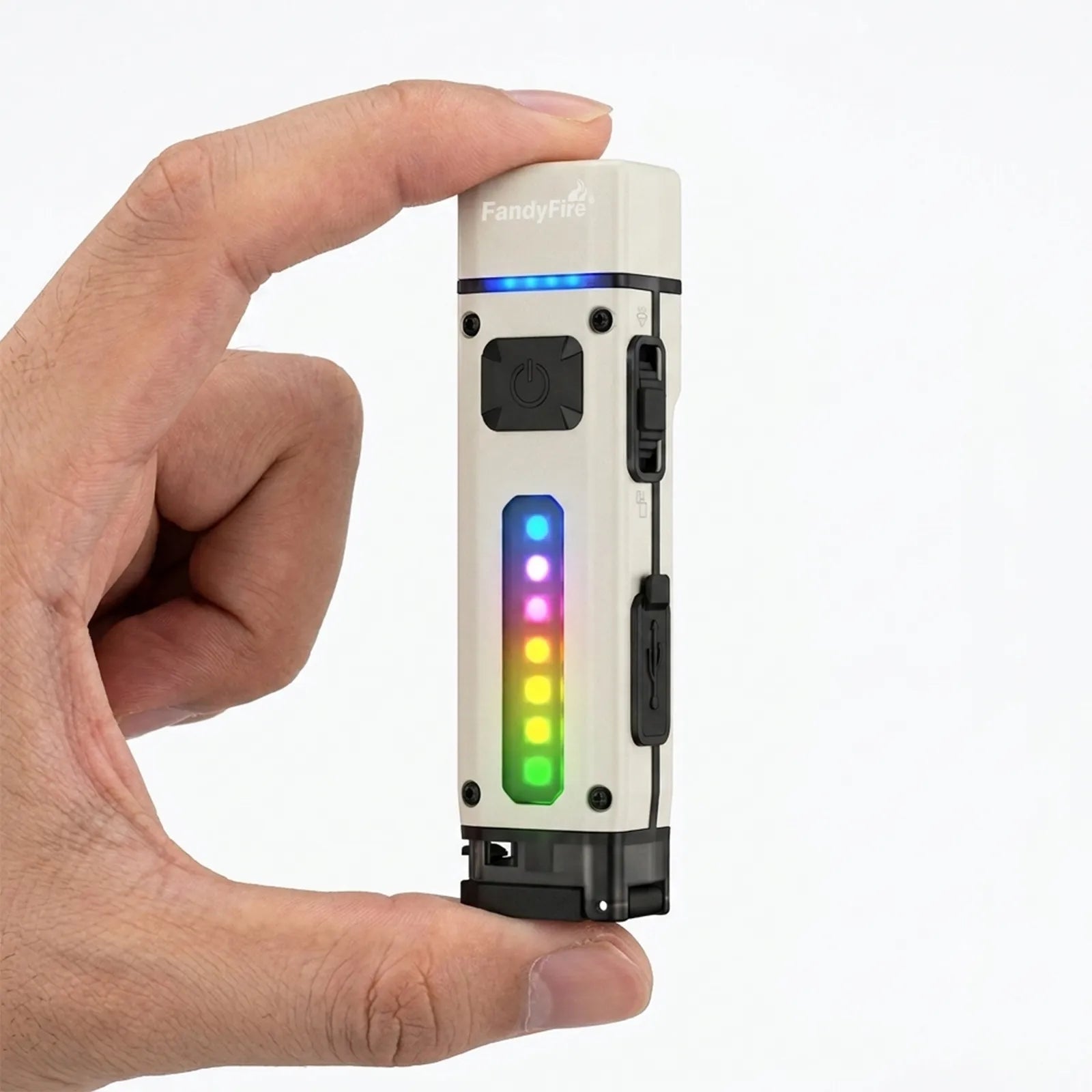 FandyFire® M21 Mini EDC Flashlight w/ RGB & Emergency Ignition