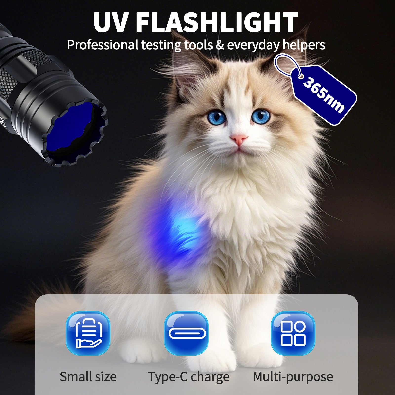 S1 365nm Professional UV Flashlight