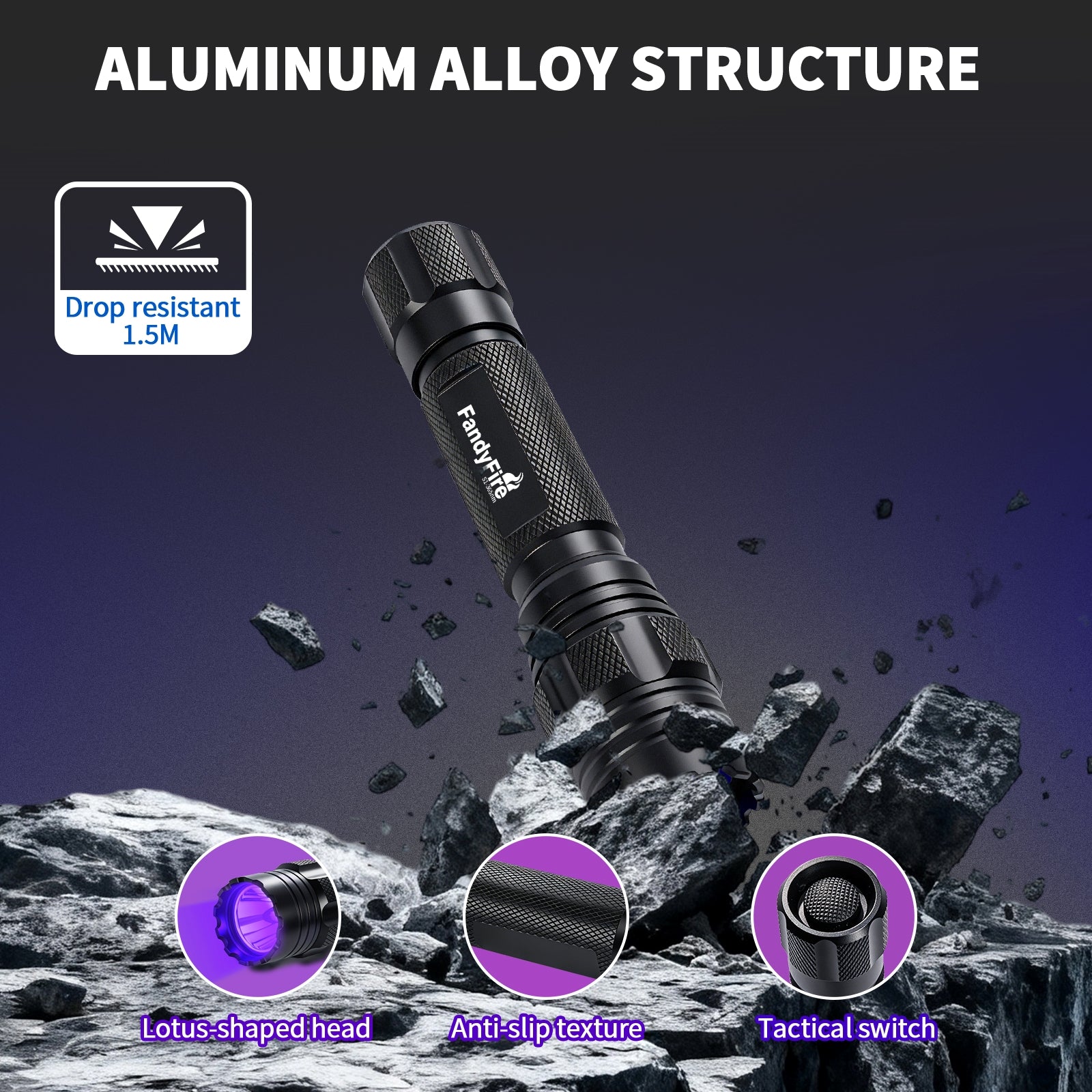 S1 395nm Professional UV Flashlight