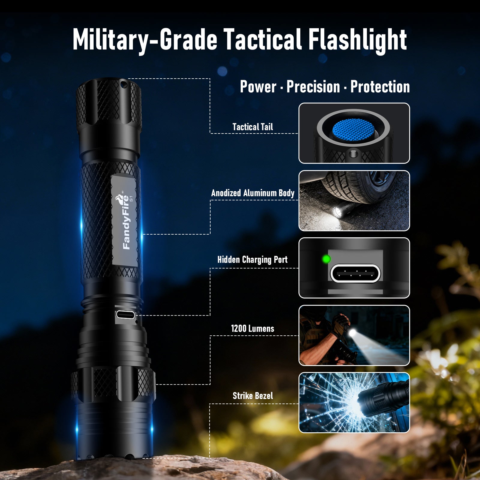 S1 Tactical Flashlight & Holster