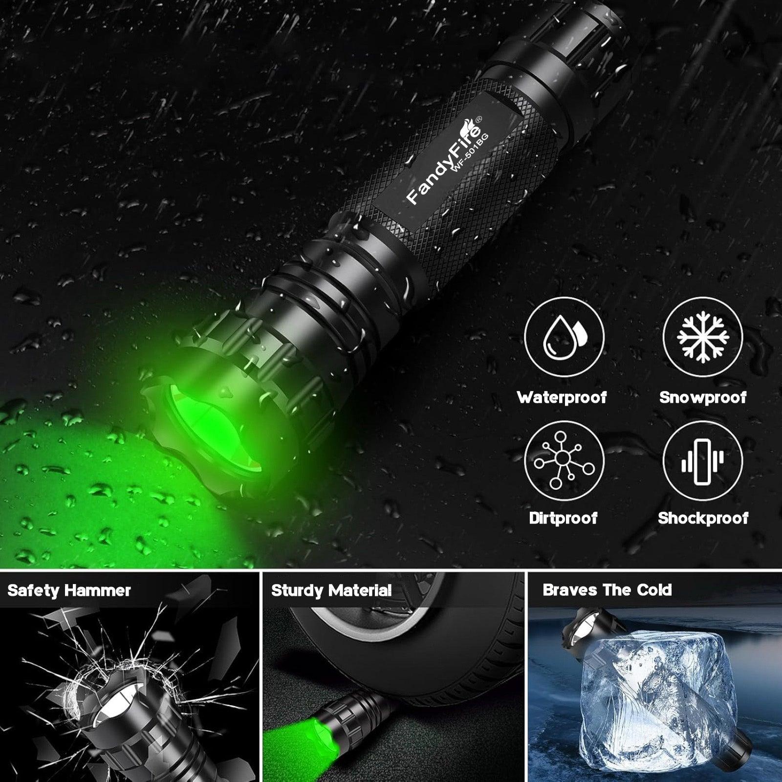 FandyFire WF-501BG Green Hunting Flashlight - FandyFire