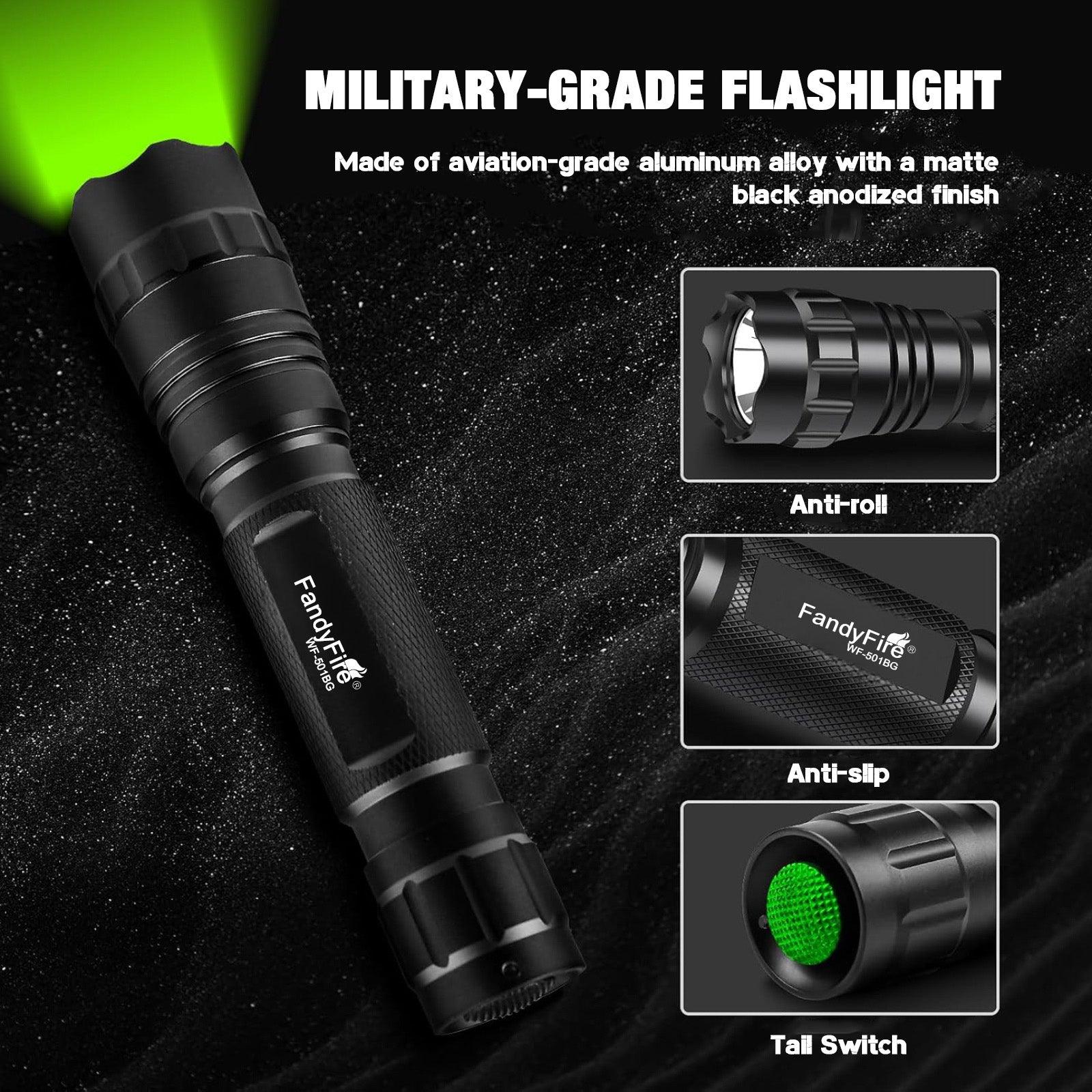 FandyFire WF-501BG Green Hunting Flashlight - FandyFire