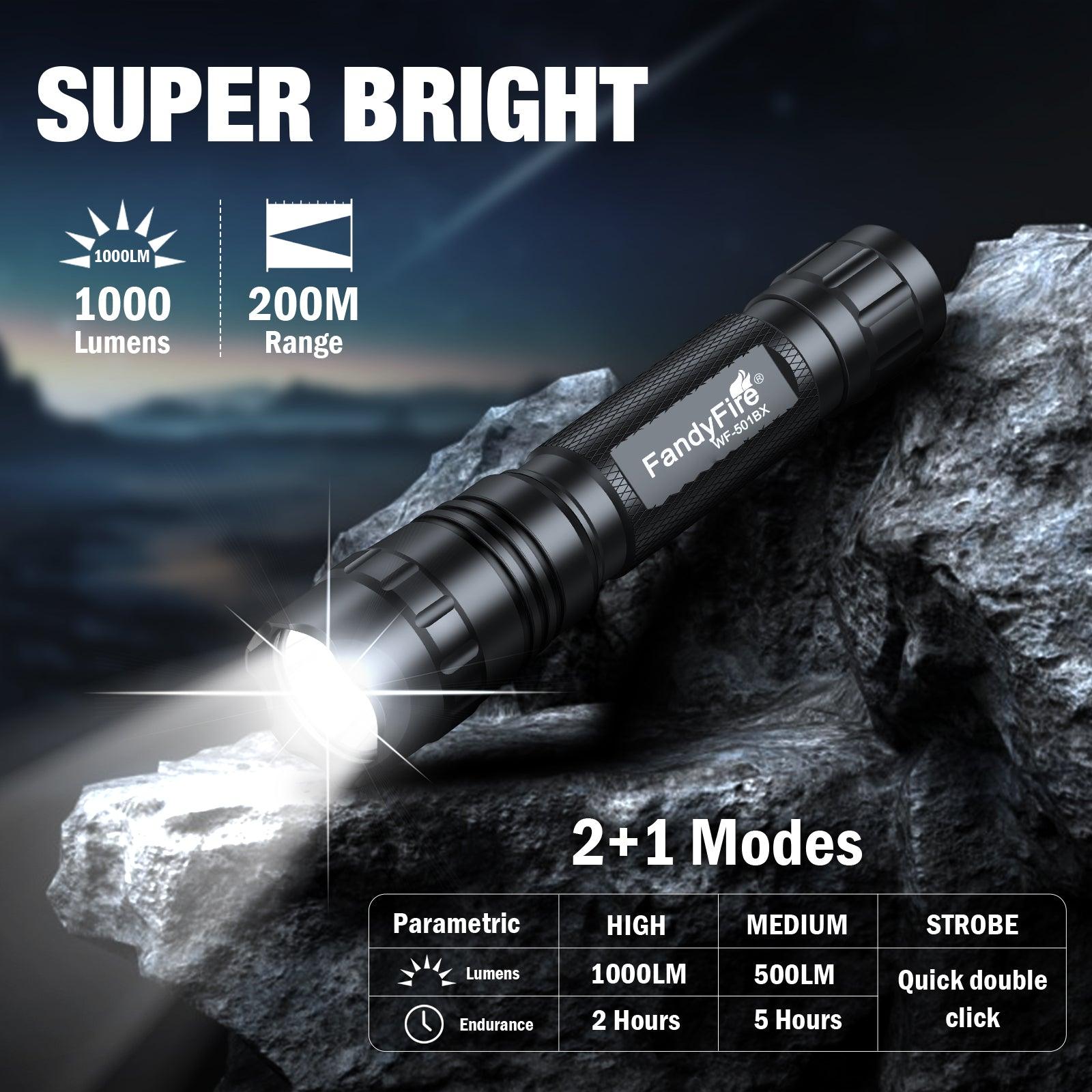 FandyFire WF-501BX Tactical Flashlight - 1000LM - FandyFire