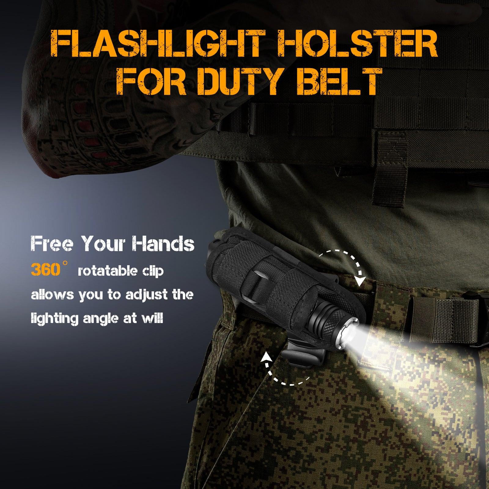FandyFire M10 1200 Lumen Tactical Flashlight, 984ft Range, Waterproof - FandyFire