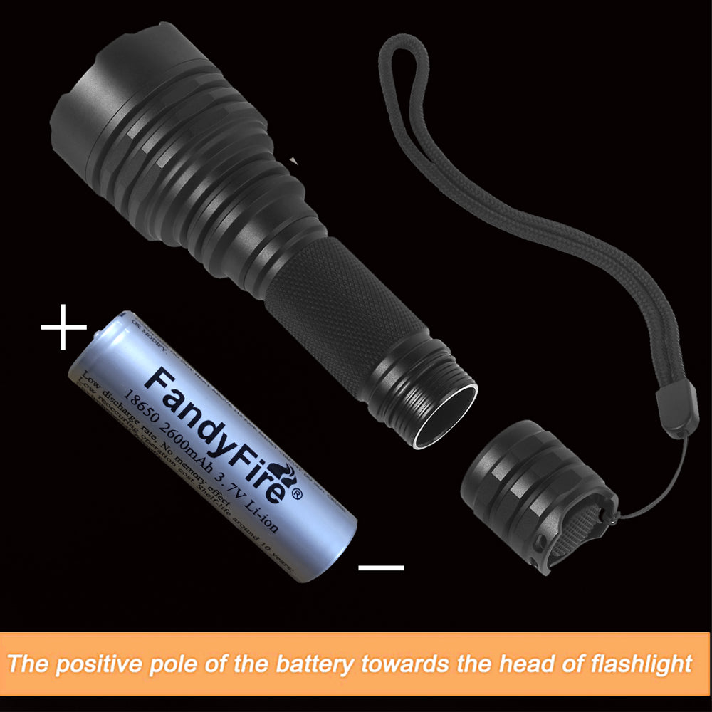 FandyFire 395-405nm UV LED Flashlight for curing UV glue, detecting pet urine stains