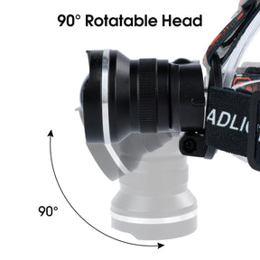 FandyFire 600 lumen T6 white LED headlight, 4-speed zoom, IPX4 waterproof