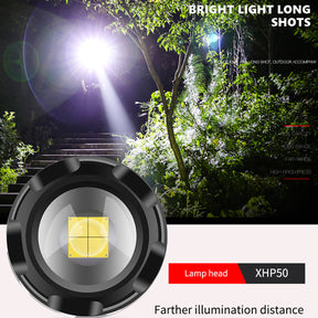 FandyFire 2-Pack Rechargeable Tactical Flashlight, 1000 High Lumen XHP50 LED Kit