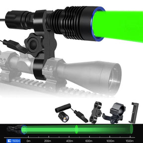 FandyFire GC20 Pro 1500 Lumens Super Bright Green Hunting Light, Max 1800 meters