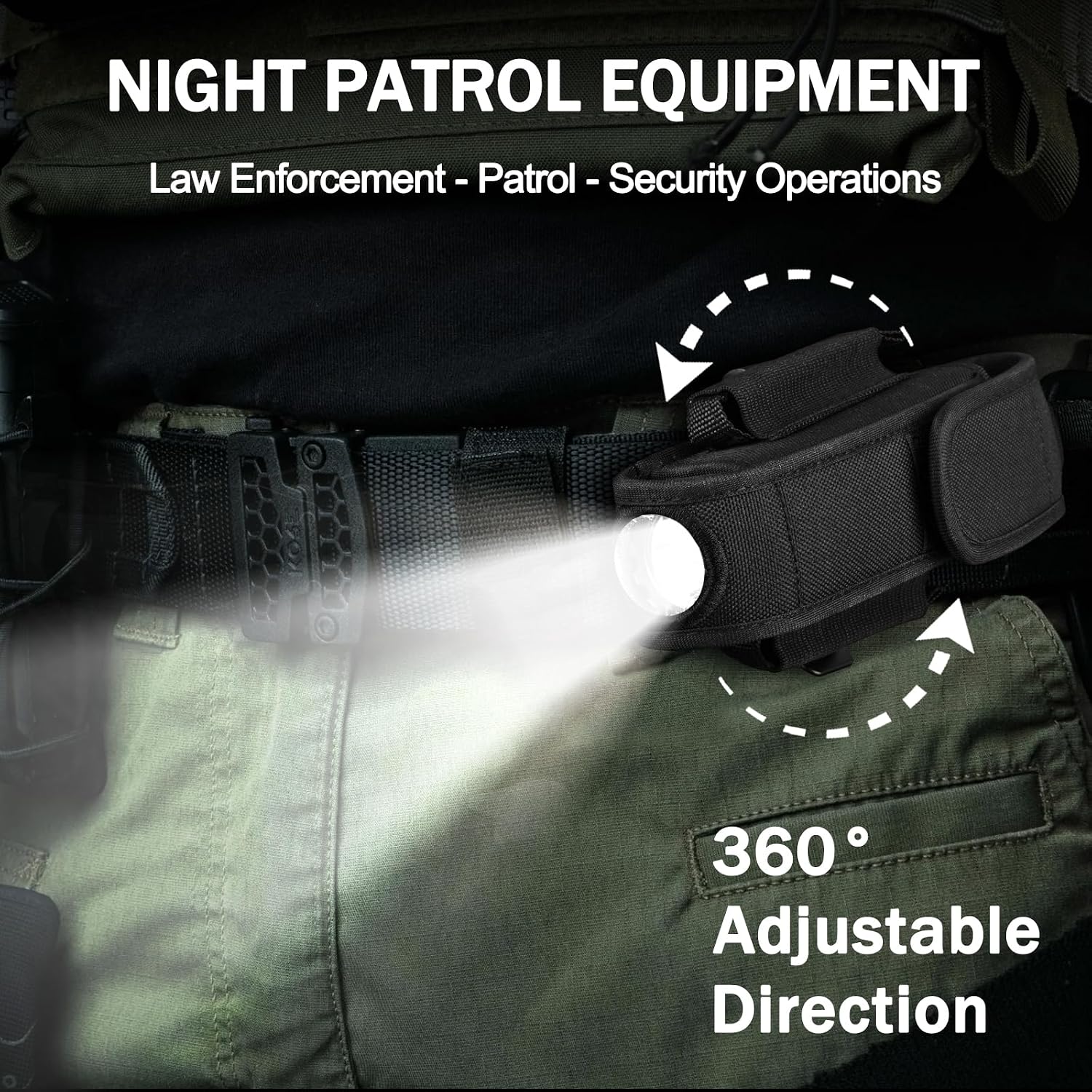 FandyFire® WF-501BX-G Tactical Rechargeable Flashlight & Holster