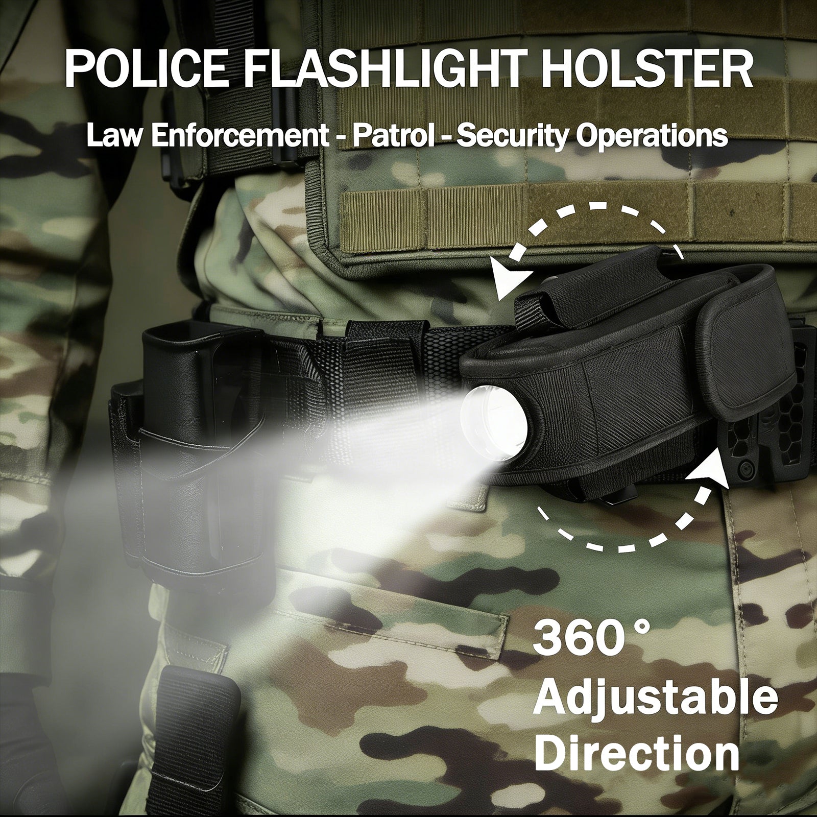 WF-501BX Tactical Rechargeable Flashlight & Holster
