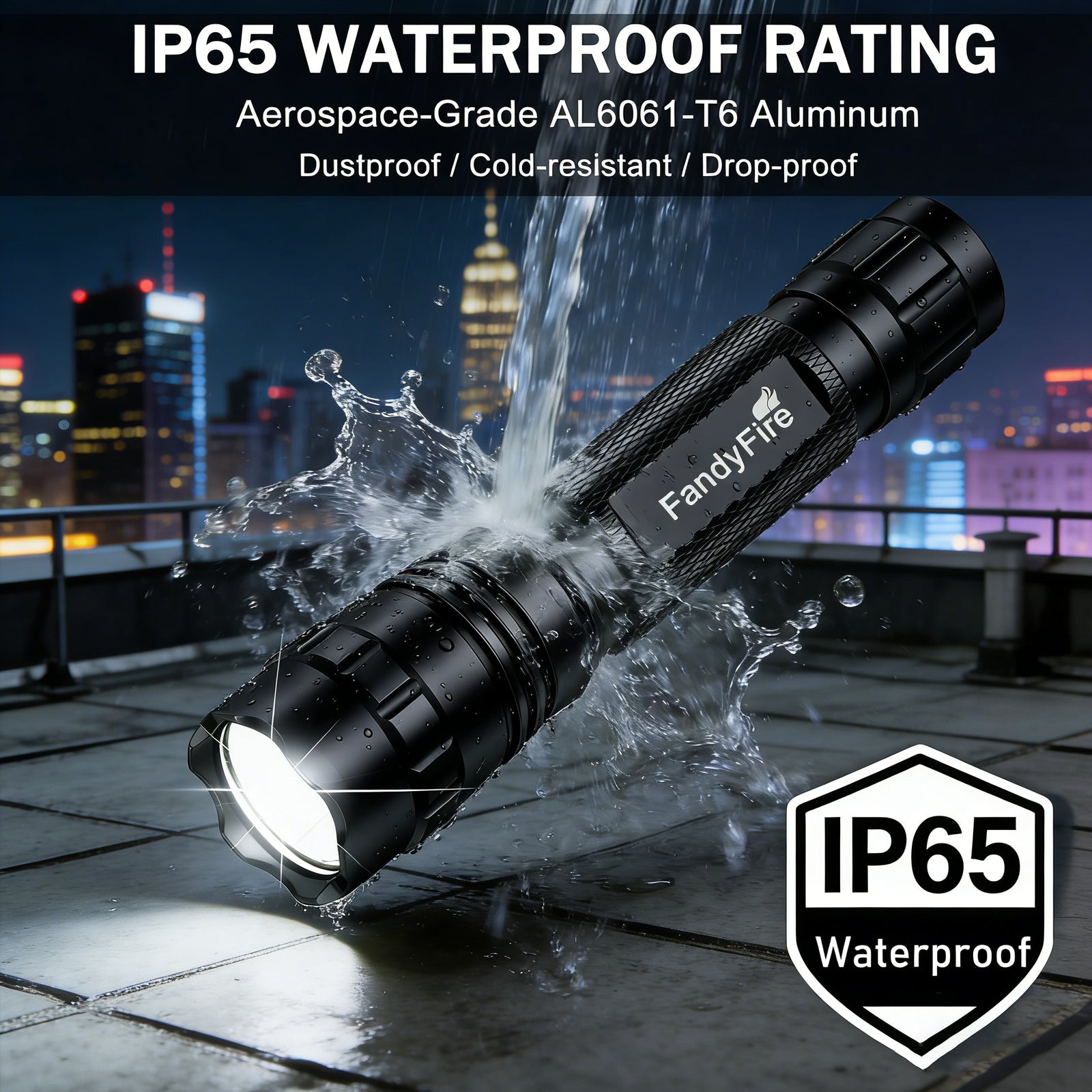 WF-501BX Tactical Rechargeable Flashlight & Holster