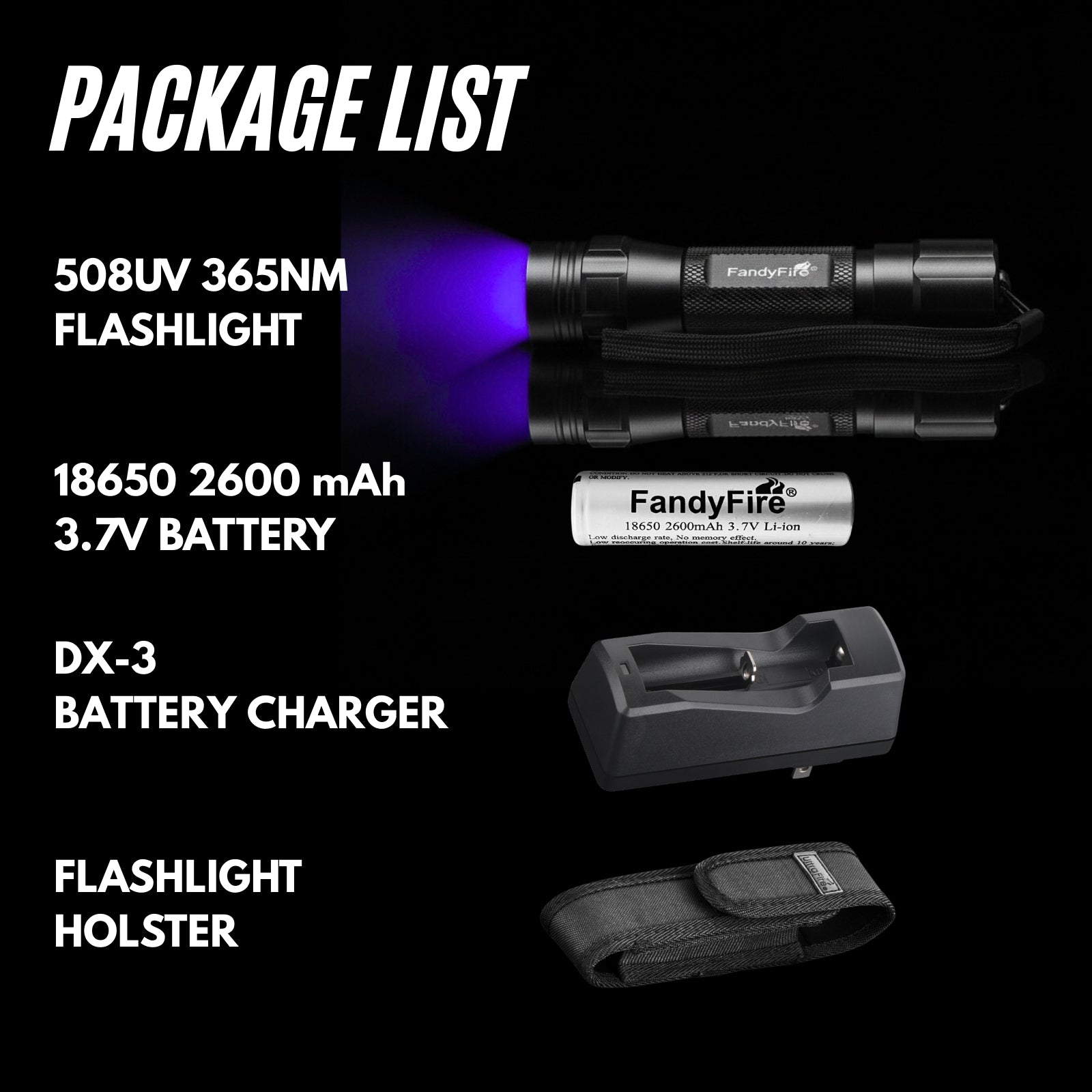 508UV Flashlight - 365NM