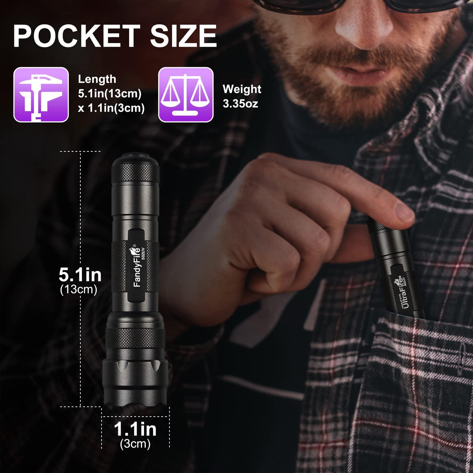 FandyFire 502UV Flashlight - 395nm - FandyFire