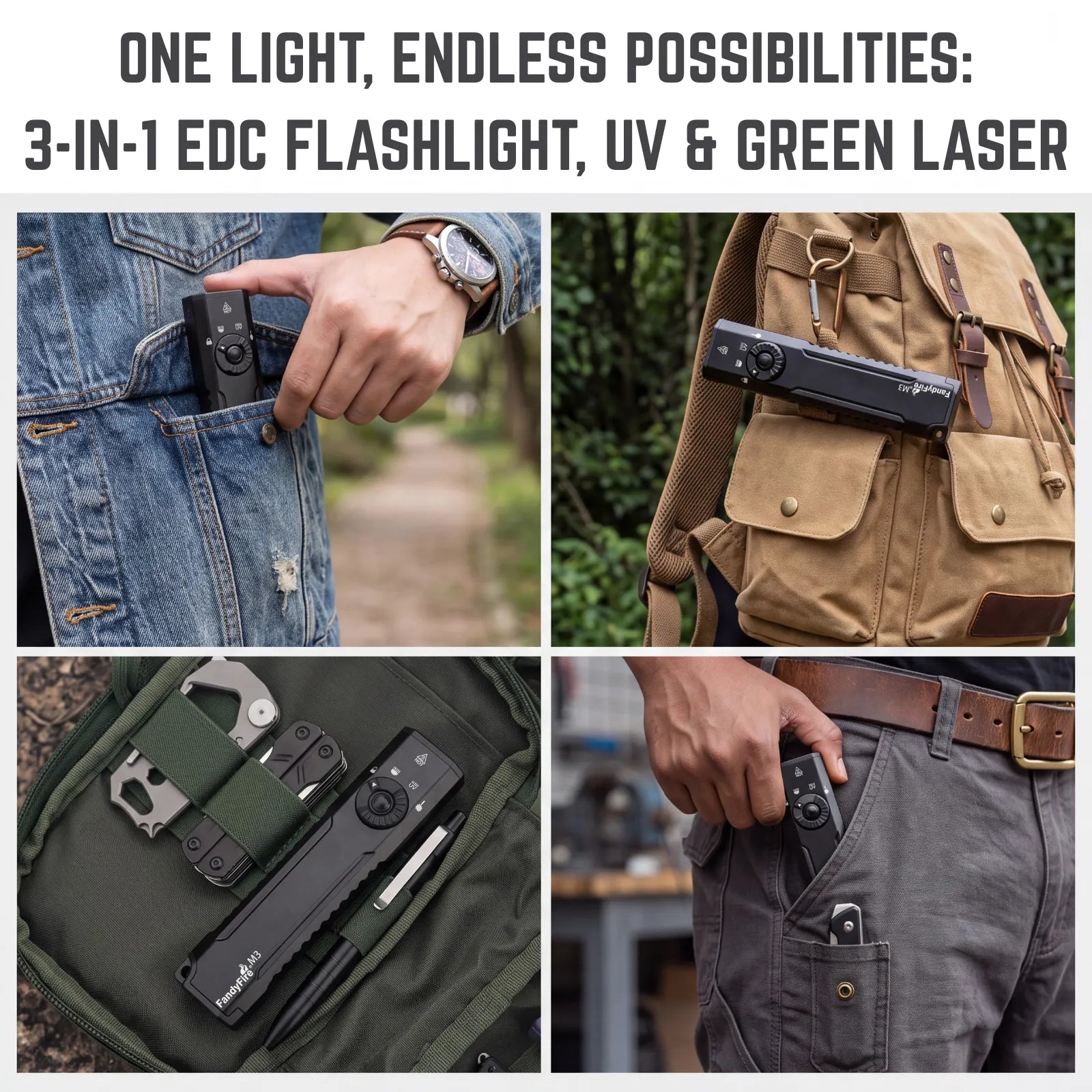 Linterna FandyFire® M3 Flat EDC
