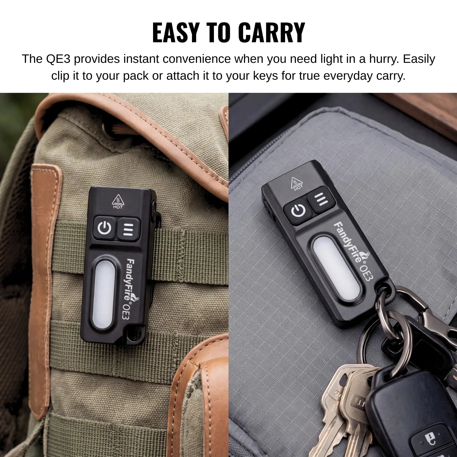 FandyFire® OE3 EDC Mini-Taschenlampe
