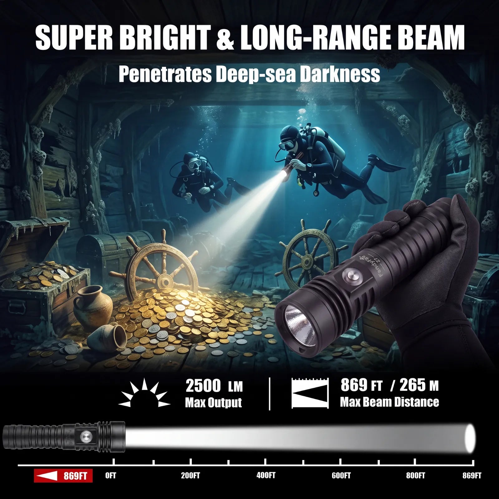 Linterna de buceo FandyFire® Z7