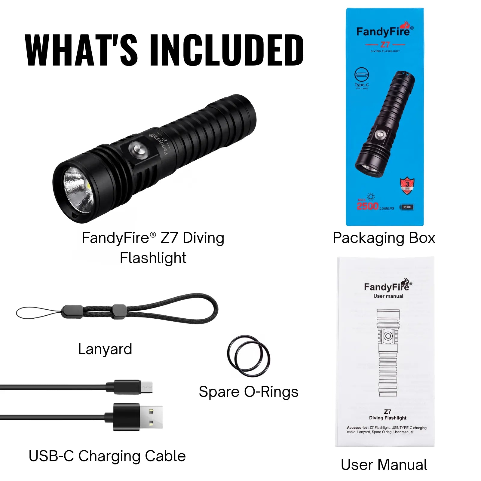 Linterna de buceo FandyFire® Z7