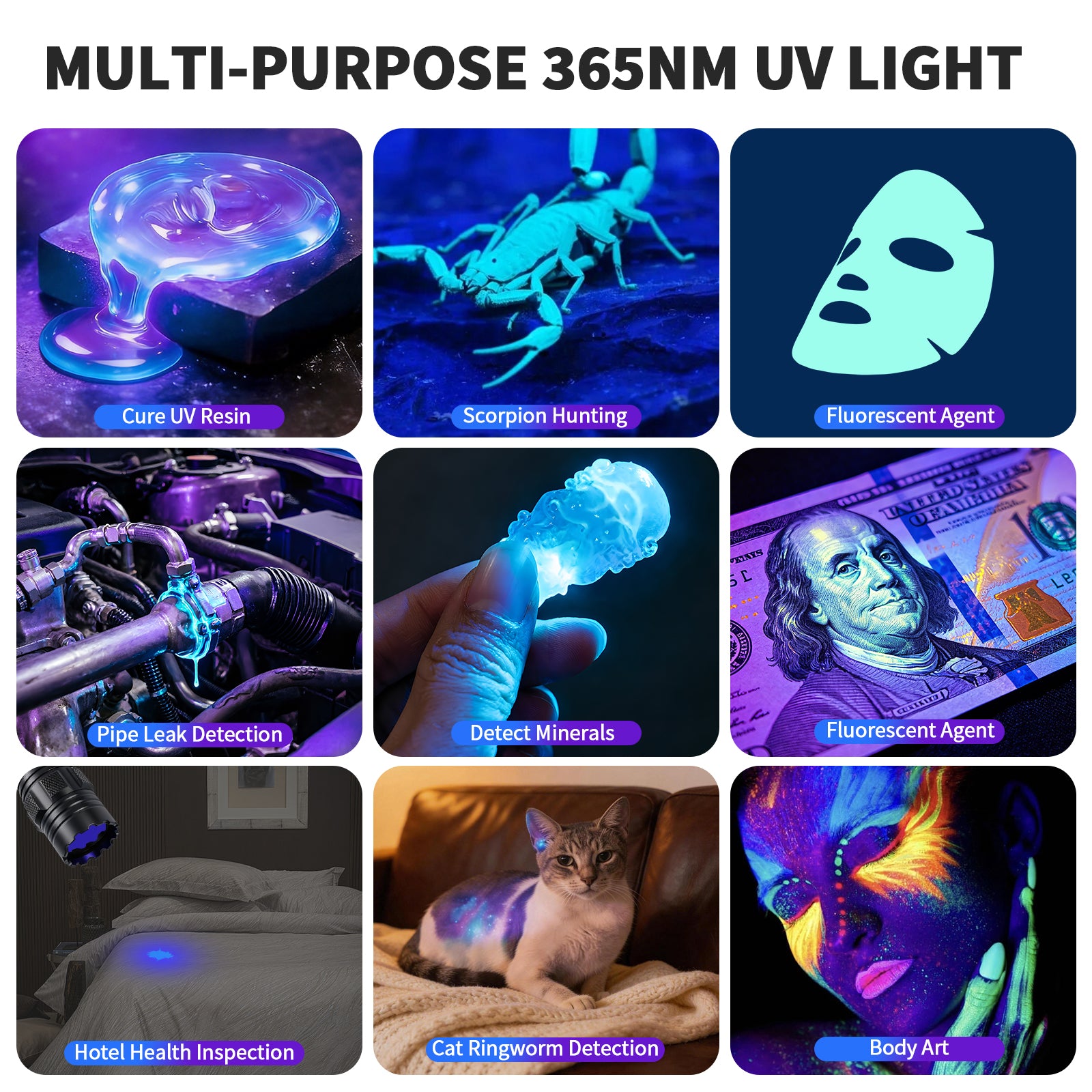 S1 365nm Professional UV Flashlight