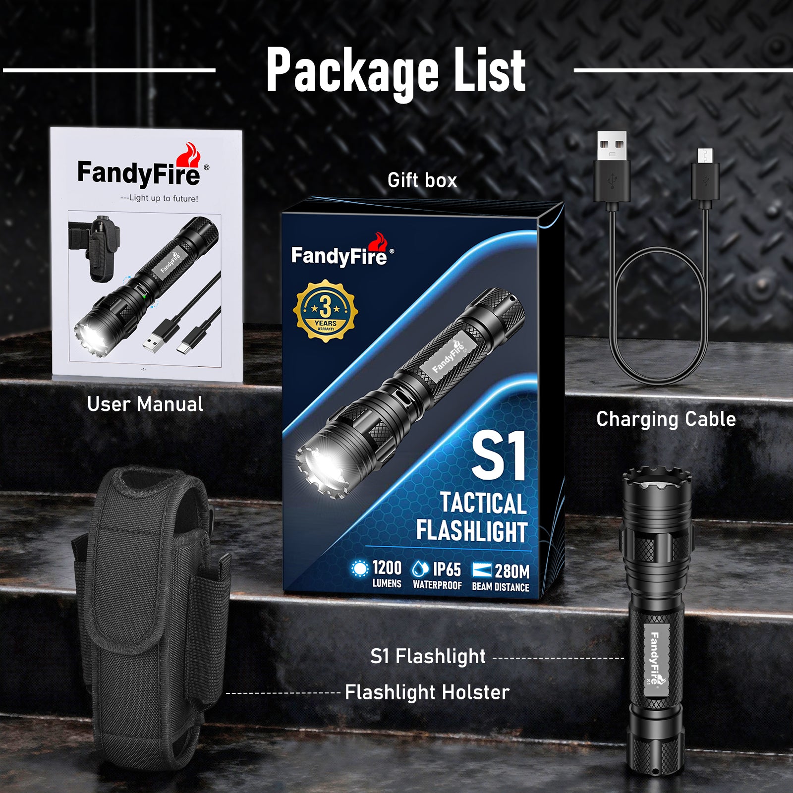 S1 Tactical Flashlight & Holster