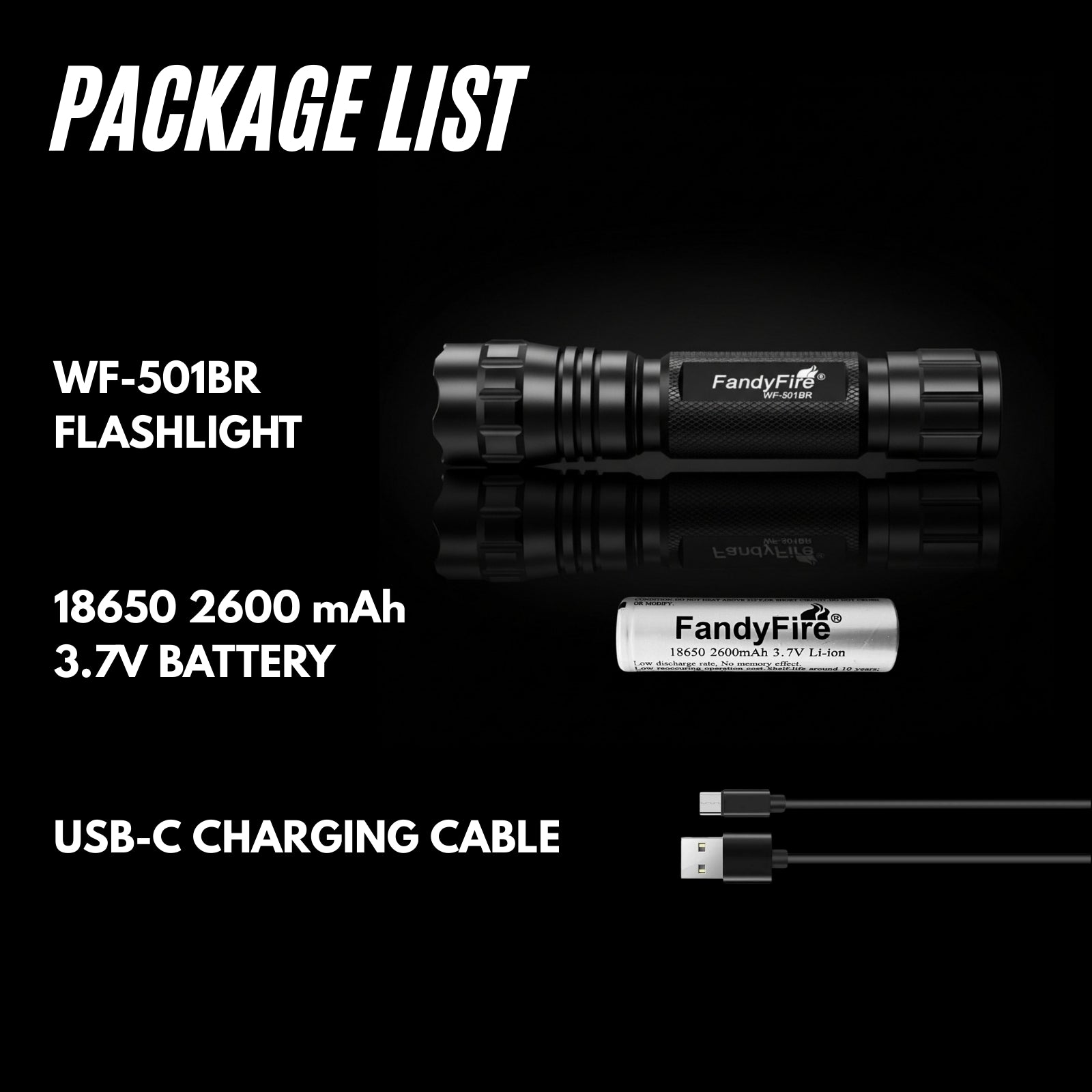 WF-501BR Red Light Flashlight